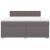 Pat box spring cu saltea, gri, 180x200 cm, piele ecologică GartenMobel Dekor