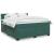 Pat box spring cu saltea, verde închis, 180x200 cm, catifea GartenMobel Dekor