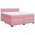 Pat box spring cu saltea, roz, 180x200 cm, catifea GartenMobel Dekor