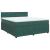 Pat box spring cu saltea, verde închis, 180x200 cm, catifea GartenMobel Dekor