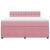 Pat box spring cu saltea, roz, 180x200 cm, catifea GartenMobel Dekor