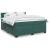 Pat box spring cu saltea, verde închis, 180x200 cm, catifea GartenMobel Dekor