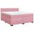 Pat box spring cu saltea, roz, 180x200 cm, catifea GartenMobel Dekor