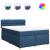 Pat continental cu saltea, albastru, 140x200cm, material textil GartenMobel Dekor