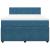 Pat box spring cu saltea, albastru, 140x200 cm, catifea GartenMobel Dekor