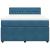Pat box spring cu saltea, albastru, 140x200 cm, catifea GartenMobel Dekor