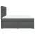 Pat box spring cu saltea, gri închis, 180x200 cm, textil GartenMobel Dekor