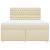Pat continental cu saltea, crem, 180x200 cm, textil GartenMobel Dekor