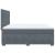 Pat box spring cu saltea, gri închis, 180x200 cm, catifea GartenMobel Dekor