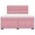 Pat box spring cu saltea, roz, 180x200 cm, catifea GartenMobel Dekor