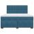 Pat box spring cu saltea, albastru, 180x200 cm, catifea GartenMobel Dekor