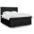 Pat box spring cu saltea, negru, 180x200 cm, catifea GartenMobel Dekor