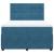 Pat box spring cu saltea, albastru închis, 140x200 cm, catifea GartenMobel Dekor