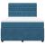 Pat box spring cu saltea, albastru închis, 140x200 cm, catifea GartenMobel Dekor