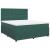 Pat box spring cu saltea, verde închis, 180x200 cm, catifea GartenMobel Dekor