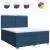 Pat box spring cu saltea, albastru, 180x200 cm, material textil GartenMobel Dekor