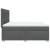 Pat box spring cu saltea, gri închis, 180x200 cm, textil GartenMobel Dekor