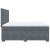 Pat box spring cu saltea, gri închis, 180x200 cm, catifea GartenMobel Dekor