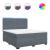 Pat box spring cu saltea, gri închis, 180x200 cm, catifea GartenMobel Dekor