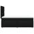 Pat box spring cu saltea, negru, 90x200 cm, textil GartenMobel Dekor