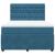Pat box spring cu saltea, albastru, 140x200 cm, catifea GartenMobel Dekor