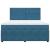 Pat box spring cu saltea, albastru, 180x200 cm, catifea GartenMobel Dekor