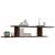 Raft TV montat pe perete stejar fumuriu 125x18x23 cm lemn GartenMobel Dekor