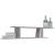 Raft TV montat pe perete gri sonoma 125x18x23 cm lemn GartenMobel Dekor