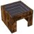 Măsuță de cafea cu LED infinity, stejar fumuriu, 40x40x30 cm GartenMobel Dekor