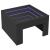 Măsuță de cafea cu LED infinity, negru, 50x50x30 cm GartenMobel Dekor