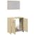 Set mobilier de baie, 2 piese, stejar sonoma, lemn prelucrat GartenMobel Dekor
