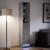 Dulap cu LED, gri sonoma, 36x32,5x200 cm, lemn prelucrat GartenMobel Dekor