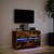 Comodă TV de perete cu lumini LED, stejar fumuriu, 80x31x45 cm GartenMobel Dekor