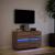 Comodă TV de perete cu lumini LED, stejar maro, 80x31x45 cm GartenMobel Dekor