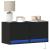 Dulap TV de perete cu lumini LED negru 80x31x38 cm GartenMobel Dekor