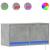 Comodă TV de perete cu lumini LED, gri beton, 80x31x38 cm GartenMobel Dekor