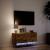 Comodă TV de perete cu lumini LED, stejar fumuriu, 80x31x38 cm GartenMobel Dekor