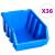 Set coșuri de depozitare 96 piese cu panouri de perete albastru GartenMobel Dekor