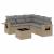 Set canapele de grădină cu perne, 6 piese, bej, poliratan GartenMobel Dekor