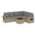 Set canapele de grădină, 7 piese, cu perne, bej, poliratan GartenMobel Dekor
