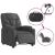 Fotoliu rabatabil electric, negru, material textil GartenMobel Dekor