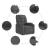 Fotoliu rabatabil electric, negru, material textil GartenMobel Dekor