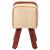 Bancă Bok gimnastică maro 38 cm piele naturală/lemn masiv mango GartenMobel Dekor