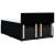 Pat box spring cu saltea, negru, 140x190 cm, textil GartenMobel Dekor