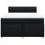 Pat box spring cu saltea, negru, 140x190 cm, textil GartenMobel Dekor