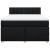 Pat box spring cu saltea, negru, 140x190 cm, textil GartenMobel Dekor