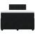 Pat box spring cu saltea, negru, 120x190 cm, catifea GartenMobel Dekor