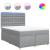 Pat box spring cu saltea, gri deschis, 140x190 cm, textil GartenMobel Dekor