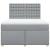 Pat box spring cu saltea, gri deschis, 140x190 cm, textil GartenMobel Dekor