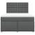 Pat box spring cu saltea, gri închis, 140x190 cm, textil GartenMobel Dekor